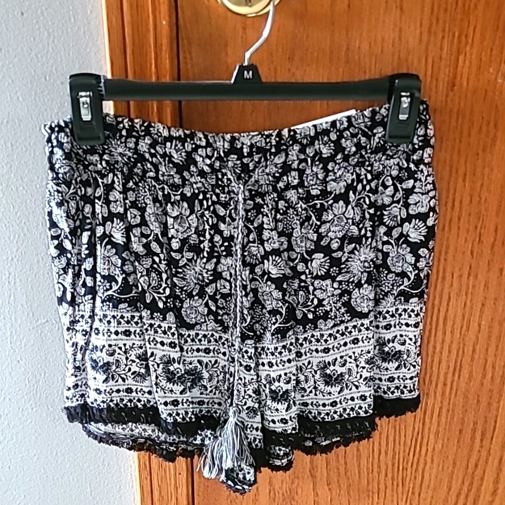 Black and White Shorts